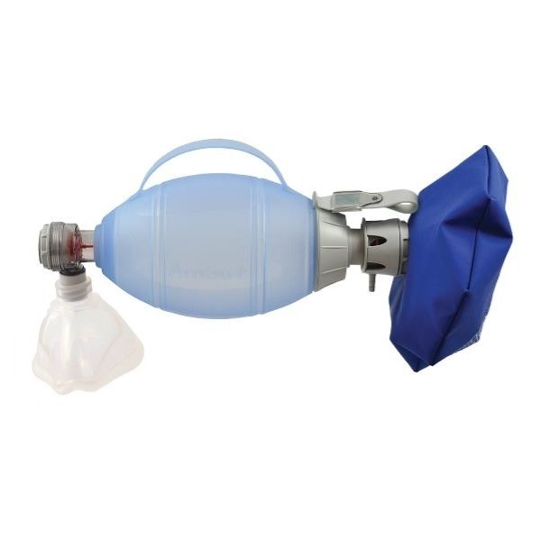 Resuscytator Silikonowy Ambu Oval Plus dla dorosłych z maską silikonową rozmiar 5 z otwartym mankietem